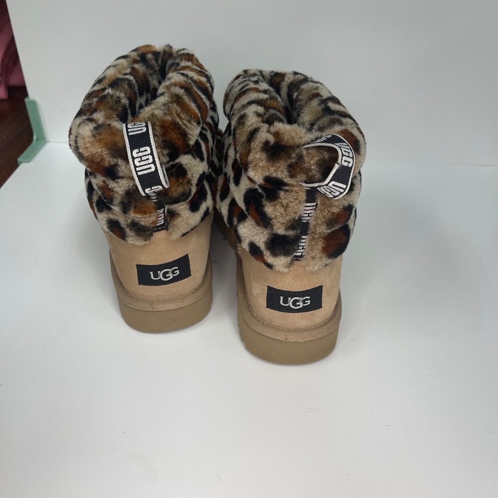 Women’s Ugg Fluff Mini Quilted Leopard Boots - Picture 2 of 7
